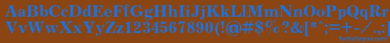 フォントJournalBold.001.001 – 茶色の背景に青い文字