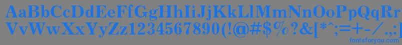 フォントJournalBold.001.001 – 灰色の背景に青い文字