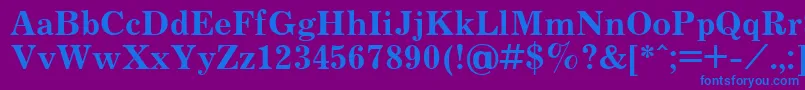 Шрифт JournalBold.001.001 – синие шрифты на фиолетовом фоне