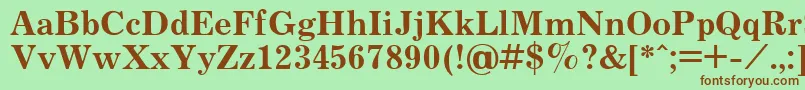 JournalBold.001.001 Font – Brown Fonts on Green Background