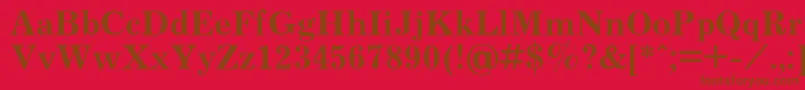 JournalBold.001.001-Schriftart – Braune Schriften auf rotem Hintergrund