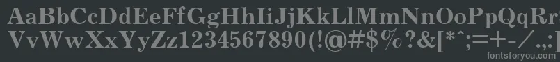 フォントJournalBold.001.001 – 黒い背景に灰色の文字