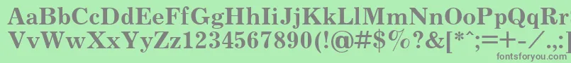 Czcionka JournalBold.001.001 – szare czcionki na zielonym tle