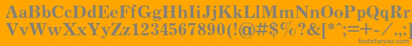 フォントJournalBold.001.001 – オレンジの背景に灰色の文字