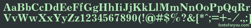 フォントJournalBold.001.001 – 黒い背景に緑の文字