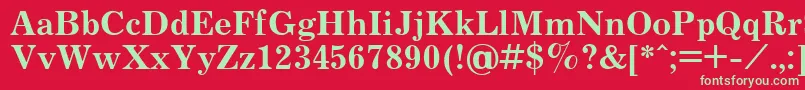 フォントJournalBold.001.001 – 赤い背景に緑の文字