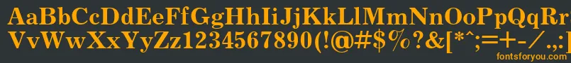 Шрифт JournalBold.001.001 – оранжевые шрифты на чёрном фоне