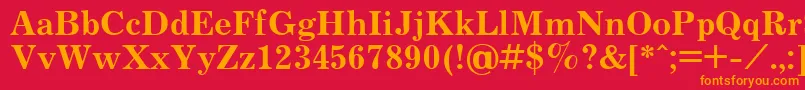 フォントJournalBold.001.001 – 赤い背景にオレンジの文字