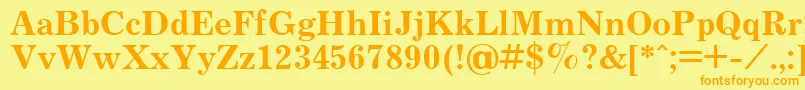 Шрифт JournalBold.001.001 – оранжевые шрифты на жёлтом фоне