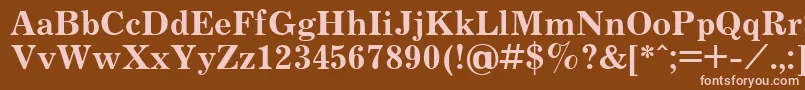 フォントJournalBold.001.001 – 茶色の背景にピンクのフォント