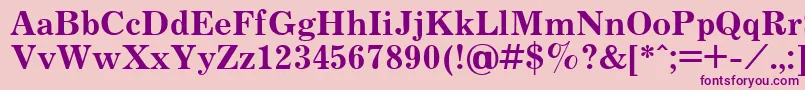 JournalBold.001.001 Font – Purple Fonts on Pink Background