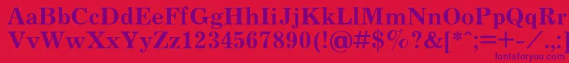 Шрифт JournalBold.001.001 – фиолетовые шрифты на красном фоне