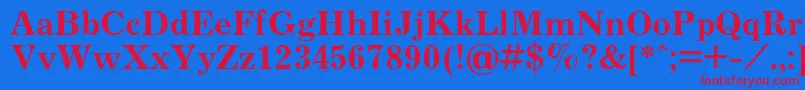 フォントJournalBold.001.001 – 赤い文字の青い背景