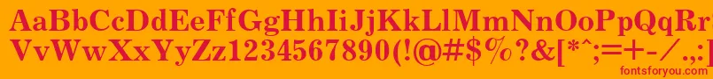 JournalBold.001.001-Schriftart – Rote Schriften auf orangefarbenem Hintergrund