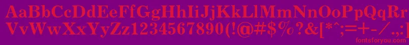 JournalBold.001.001-Schriftart – Rote Schriften auf violettem Hintergrund