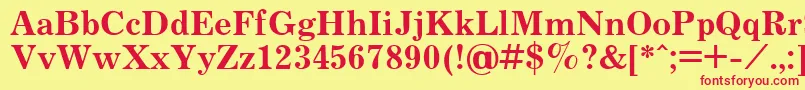 JournalBold.001.001 Font – Red Fonts on Yellow Background