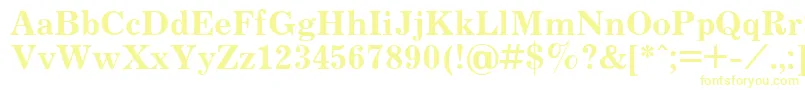 Czcionka JournalBold.001.001 – żółte czcionki na białym tle