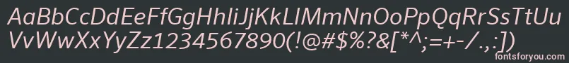 SeroWeBproItalic Font – Pink Fonts on Black Background