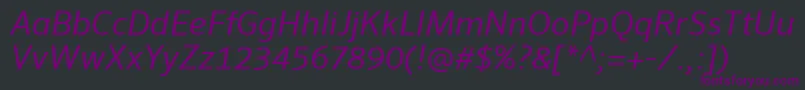 SeroWeBproItalic Font – Purple Fonts on Black Background