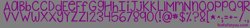 Kgshakeitoff Font – Purple Fonts on Gray Background