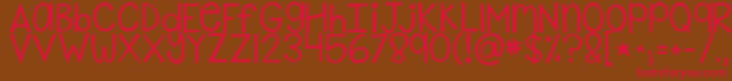 Kgshakeitoff Font – Red Fonts on Brown Background
