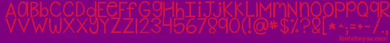 Kgshakeitoff Font – Red Fonts on Purple Background