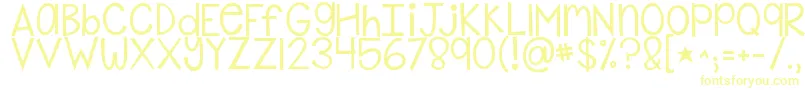 Kgshakeitoff Font – Yellow Fonts on White Background
