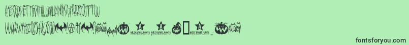 Hello Ween  Font – Black Fonts on Green Background