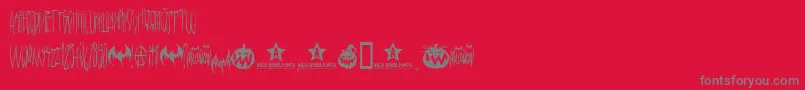 Hello Ween  Font – Gray Fonts on Red Background