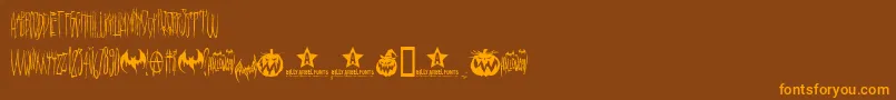 En savoir plus sur la police Hello Ween Police Hello Ween – polices orange sur fond brun