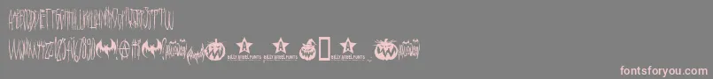 Hello Ween  Font – Pink Fonts on Gray Background