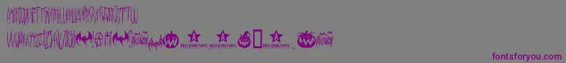 Hello Ween  Font – Purple Fonts on Gray Background