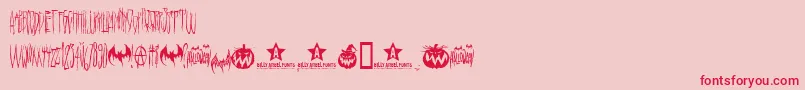 Hello Ween  Font – Red Fonts on Pink Background