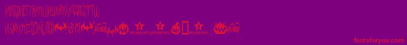 Hello Ween  Font – Red Fonts on Purple Background
