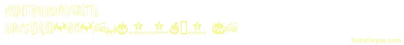 Czcionka Hello Ween  – żółte czcionki