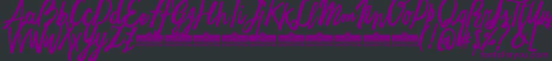 FreehandBrushTrial-Schriftart – Violette Schriften auf schwarzem Hintergrund