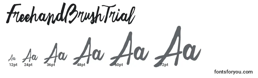 FreehandBrushTrial Font Sizes