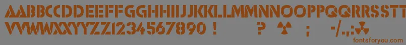 Icbm Font – Brown Fonts on Gray Background