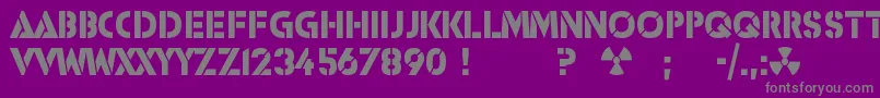 Icbm Font – Gray Fonts on Purple Background