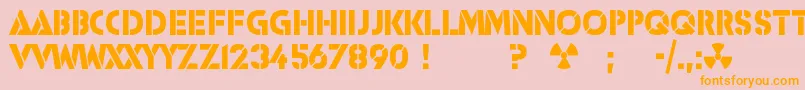 Icbm Font – Orange Fonts on Pink Background