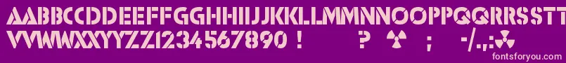 Icbm Font – Pink Fonts on Purple Background