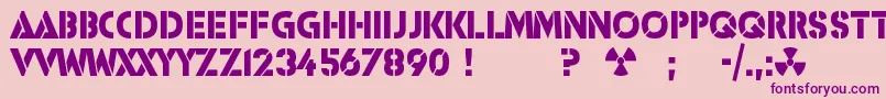 Icbm Font – Purple Fonts on Pink Background