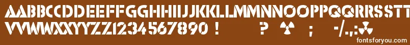 Icbm Font – White Fonts on Brown Background