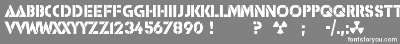 Icbm Font – White Fonts on Gray Background