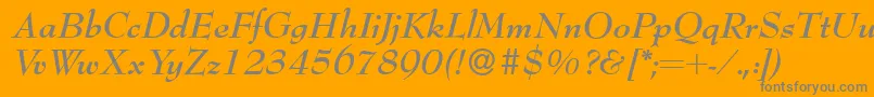 Bernhardmodern Bolditalic Font – Gray Fonts on Orange Background