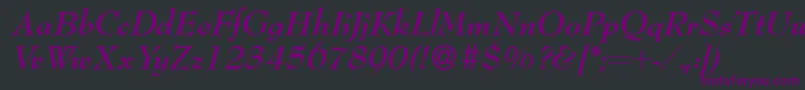 Bernhardmodern Bolditalic Font – Purple Fonts on Black Background