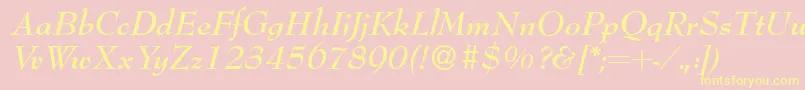 Bernhardmodern Bolditalic Font – Yellow Fonts on Pink Background