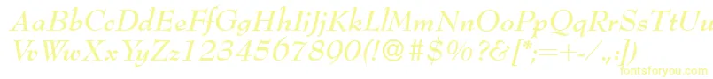 Bernhardmodern Bolditalic Font – Yellow Fonts on White Background