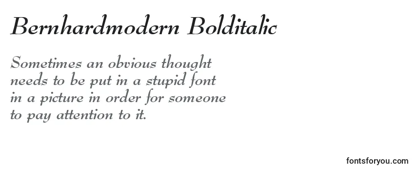 Review of the Bernhardmodern Bolditalic Font