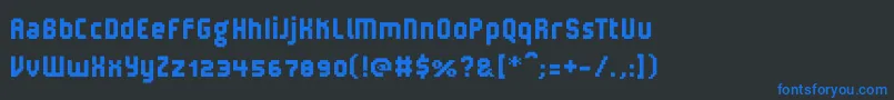 V5LoxicaRobusta Font – Blue Fonts on Black Background